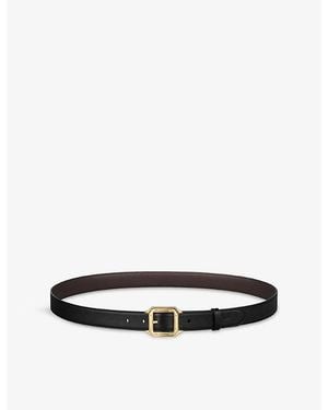Cartier Santos De Reversible Leather Belt - Black