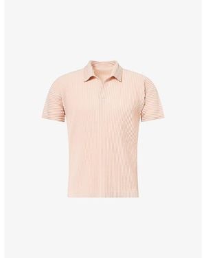 Homme Plissé Issey Miyake Basics Pleated Knitted Shirt - Pink