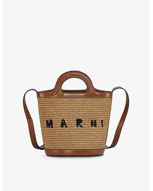 Marni Tropicalia Mini Cotton-Blend Cross-Body Bag - Brown