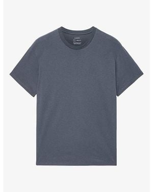 AllSaints Hale Short-Sleeved Cotton-Jersey T-Shirt - Blue