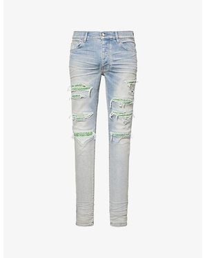 Amiri Boucle Thrasher Slim-Leg Denim Jeans - Blue