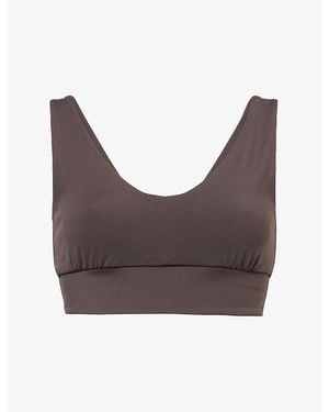 ADANOLA Ultimate V-Neck Sports Bra - Gray