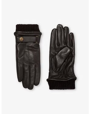 Dents Touch Leather And Wool-blend Touchscreen Glove - Brown