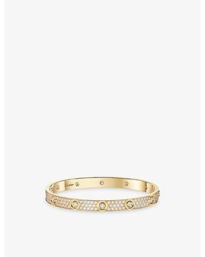 Cartier Love Classic Pavéd 18Ct- And 4.04Ct Brilliant-Cut Diamond Bracelet - Metallic