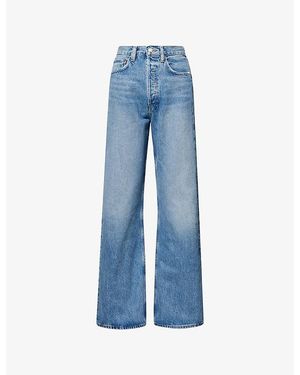 Agolde Vintage Loose Straight-Leg Denim Jeans - Blue