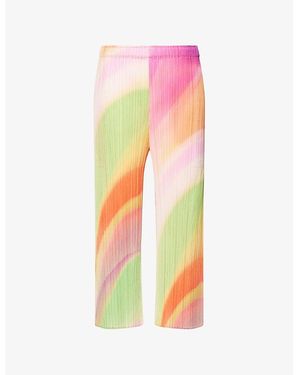 Pleats Please Issey Miyake Groove Split Knitted Culottes - Pink