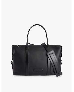 Tom Ford Branded-Hardware Pebbled Leather Duffel Bag - Black