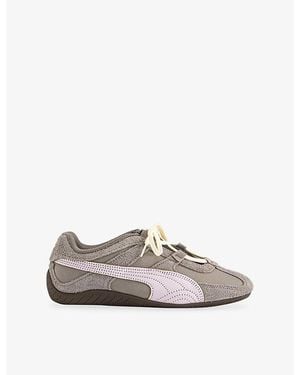 PUMA Speedcat Go Leather And Suede Sneakers - Gray