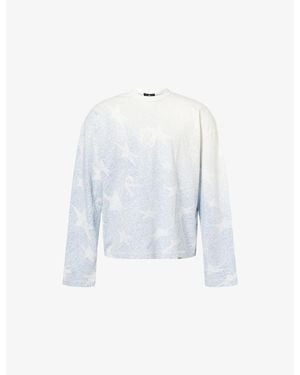 Represent Usa Football Graphic-Print Cotton And Hemp Top - Blue