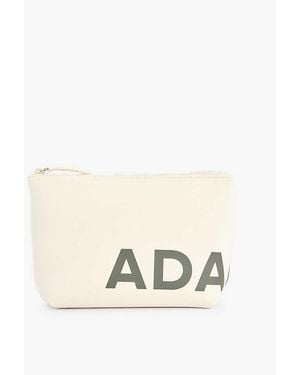 ADANOLA Brand Print Neoprene Pouch - Natural