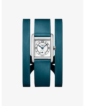 Longines L5.200.4.75.9 Mini Dolcevita Double Strap Stainless-Steel And Leather Quartz Watch - Blue