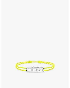 Messika Care(S) 18Ct Rose And 0.09Ct Diamond Cord Bracelet - Yellow