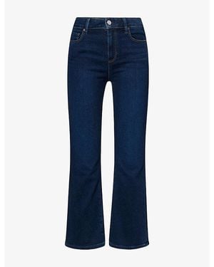 PAIGE Mason Cropped Bootcut Denim Jeans - Blue