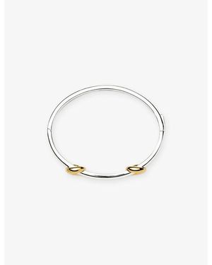 Missoma Lucy Williams Knot Hinged 18Ct-Plated And Rhodium-Plated Brass Bangle - White