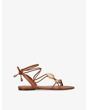 Zimmermann Gleam Leather Sandals - Brown