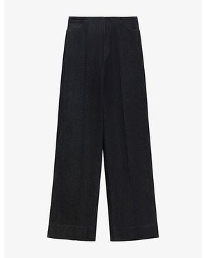 Marni Raw-Unwashed Wide-Leg Denim Jeans - Black