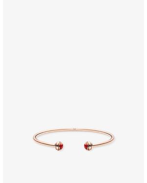 Piaget Possession 18Ct Rose- And Carnelian Cabochon Bangle - White