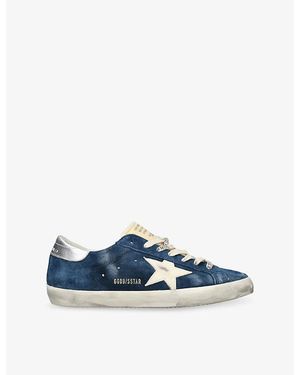 Golden Goose Super-Star Suede Low-Top Trainers - Blue