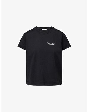 Givenchy Logo-Print Cotton-Jersey T-Shirt - Blue