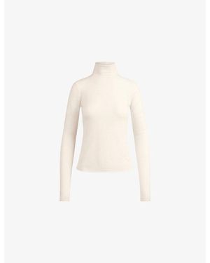 Skims Featherweight Turtleneck Cashmere Jumper - White