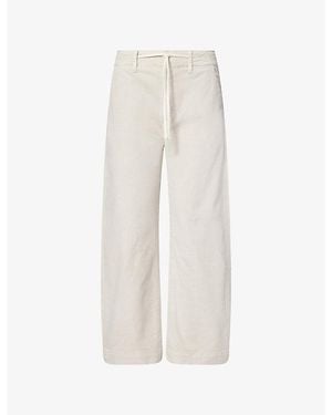 PAIGE Arellia With Tie Barrel-Leg Denim Jeans - White