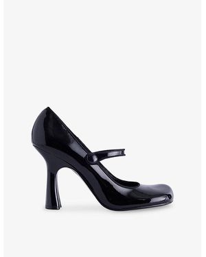 Harry Lambert X Disney Harry Lambert For Zara X Disney Strappy Mary Jane Leather Heels - Blue