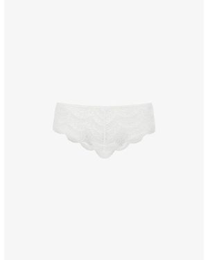 Simone Perele Karma Mid-Rise Stretch-Lace Briefs - White