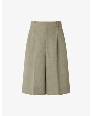 Soeur Imogen Wide-Leg Cotton-Poplin Shorts - Green