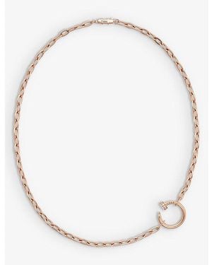Cartier Juste Un Clou 18Ct Rose- And Diamond Necklace - White