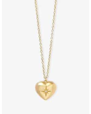 Astley Clarke Mini Heart 18Ct Vermeil Locket Necklace - Metallic