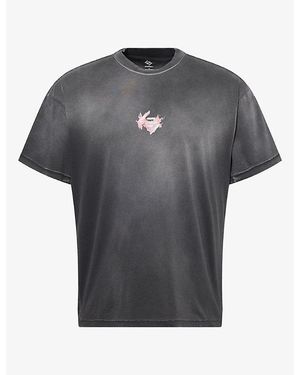 247 BY Represent Ignite Logo-Print Cotton T-Shirt - Gray