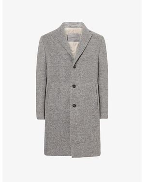 Corneliani Boucle Padded Wool Blend Overcoat - Gray