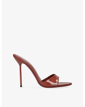Paris Texas Lidia 105 Patent-Leather Mules - Pink