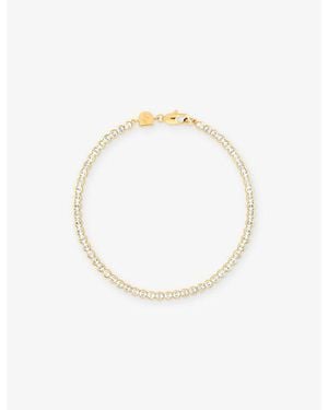Astrid & Miyu Gleam Bold Tennis Chain 18Ct-Plated Brass And Cubic Zirconia Bracelet - Metallic