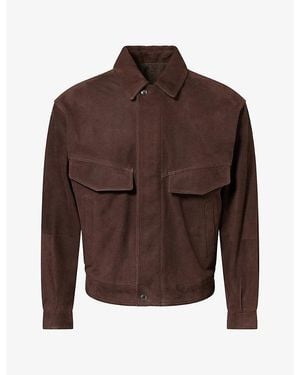 The Row Vana Reversible Suede Jacket - Brown