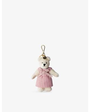 Prada Teddy Cotton And Mohair-Blend Bag Charm - Pink