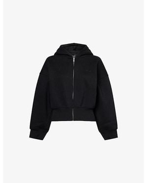 WE Are Tala Cocoon Zip-Through Cotton-Blend Hoody - Black