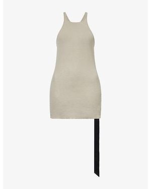 Rick Owens Racerback Cotton Tank Top - White