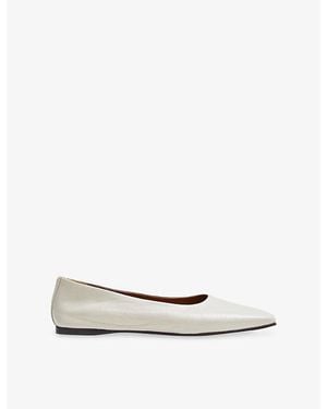 JOSEPH Patent-Leather Ballet Flats - White