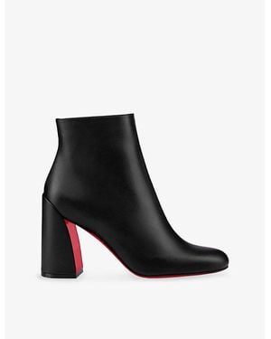 Christian Louboutin Turela 85 Leather Ankle Boots - Black