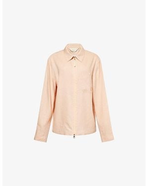 Moncler Genius Moncler X Gilga Farm By Donald Glover Logo-Patch Linen-Blend Shirt - Natural