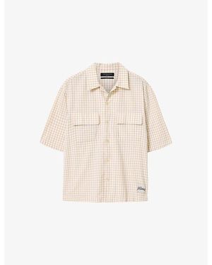 AllSaints Rockland Check-Print Cotton Shirt - Natural