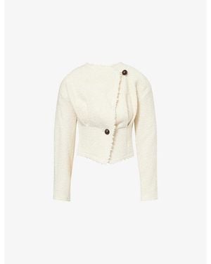 Isabel Marant Suna Boucle Wool-Blend Jacket - White