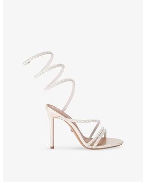 Carvela Kurt Geiger Spiral 105 Faux-Leather Heeled Sandals - White