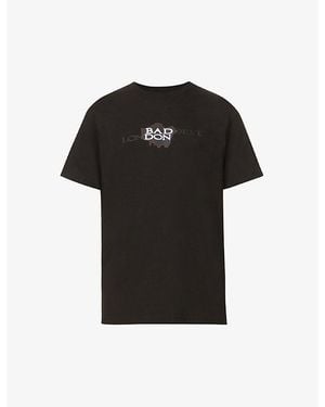 BADDEST SKATE SHOP London Map Graphic-Print Cotton-Jersey T-Shirt - Black