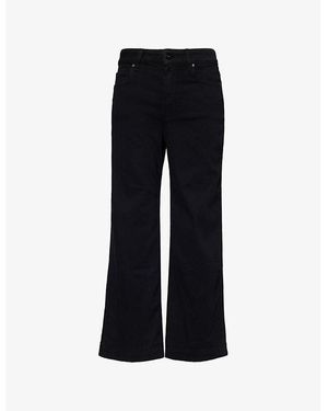 PAIGE Anessa High-Rise Wide-Leg Stretch-Denim Jeans - Black