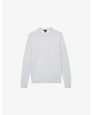 Reiss Wessex Crewneck Wool Jumper - White