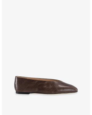 Tony Bianco Brash Leather Ballet Flats - Brown