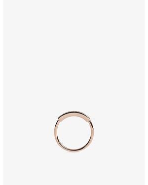 Monica Vinader Mv Linear Pavé 18Ct Vermeil-Plated Sterling And Lab Grown Diamond Stacking Ring - Metallic