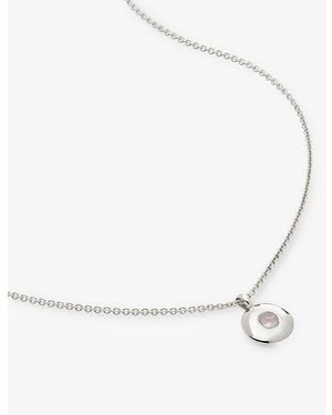 Monica Vinader June Birthstone Sterling- Necklace - Natural